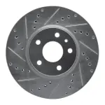 63154259L - : DFC Brake Rotor - Drilled and Slotted - Silver for DYNAMIC FRICTION Image