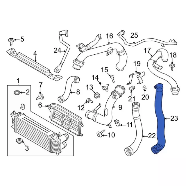 NB3Z6C646F - : Inter-Cooler Duct for Ford: Bronco, Ranger Image