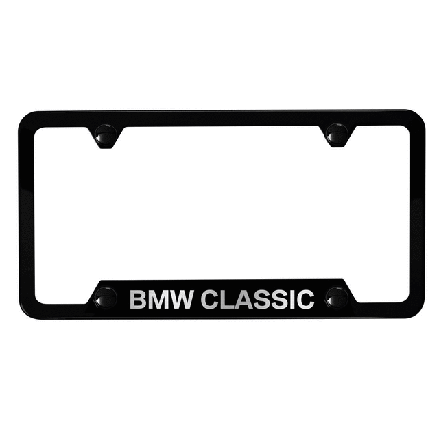 82122414874 - Exterior: License Plate Frame, Classic Etched for BMW: 230i, 230i xDrive, 320i, 320i xDrive, 328d, 328d xDrive, 330e, 330i, 330i GT xDrive, 330i xDrive, 340i, 340i GT xDrive, 340i xDrive, 430i, 430i xDrive, 440i, 440i xDrive, 530i, 530i xDrive, 540d xDrive, 540i, 540i xDrive, 640i, 640i Gran Coupe, 640i xDrive, 640i xDrive Gran Coupe, 640i xDrive Gran Turismo, 650i, 650i Gran Coupe, 650i xDrive, 650i xDrive Gran Coupe, 740i, 740i xDrive, 750i, 750i xDrive, 840i, Alpina B6 xDrive Gran Coupe, Alpina B7, M2, M240i, M240i xDrive, M3, M340i, M4, M5, M550i xDrive, M6, M6 Gran Coupe, M760i xDrive, M8, X1, X2, X3, X4, X5, X6, X7, Z4 Image