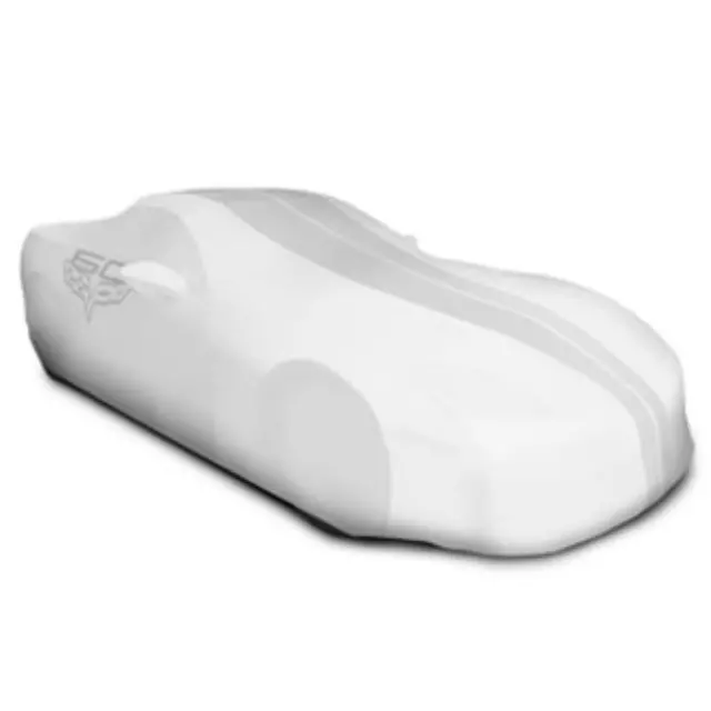 22894589 - Exterior: Vehicle Cover - White With Silver Stripes for GM Image
