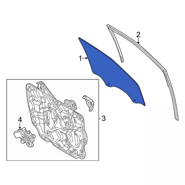 NZ6ZE21410B - : Door Glass for Ford Image