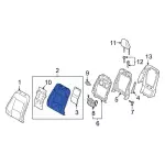 LB5Z7864810A - Body: Seat Back Pad for Ford: Explorer, Police Interceptor Utility Image