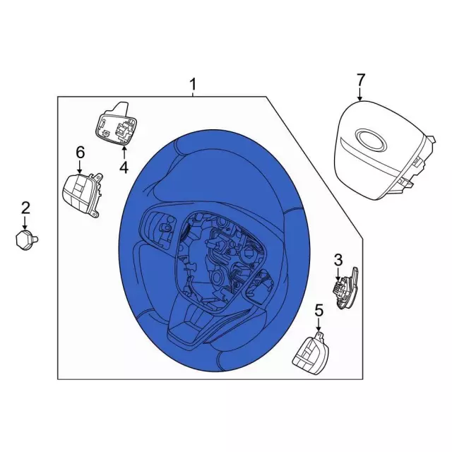 M1PZ3600AA - Steering: Steering Wheel for Ford: Bronco Sport Image