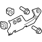 DE9Z7404459AA - Body: Instrument Panel Knee Bolster for Lincoln: MKT Image