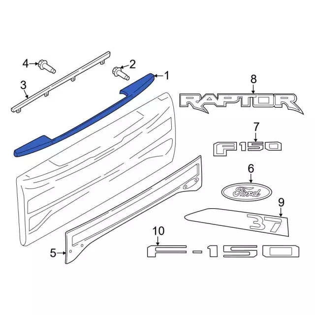 ML3Z99425A34ZD - : Panel Tailgate Outer for Ford: F-150 Image