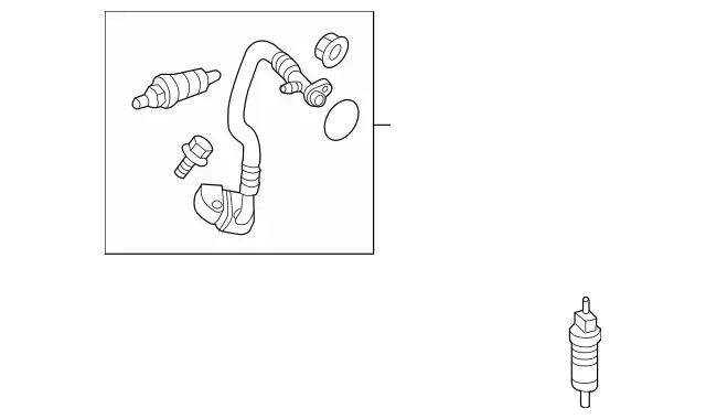 2128303715 - : Refrigerant Line for Mercedes-Benz: CLS550, E550 Image