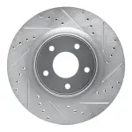 63167105R - : DFC Brake Rotor - Drilled and Slotted - Silver for DYNAMIC FRICTION Image