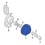 F4UZ1102E - Brakes: Hub &amp; Rotor for Ford: E-250 Econoline, E-350 Econoline, E-350 Econoline Club Wagon Image