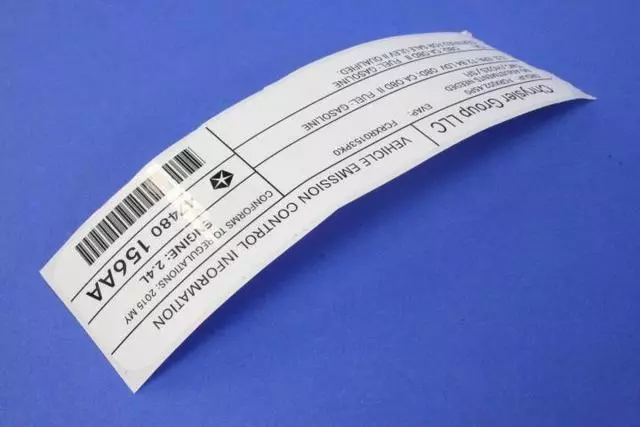 Vehicle Emission Control Information Label - Mopar (47480156AA)