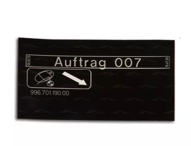 99670119000 - Body: Fuel Label for Porsche: 911, Boxster Image