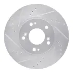 63172059L - : DFC Brake Rotor - Drilled and Slotted - Silver for DYNAMIC FRICTION Image