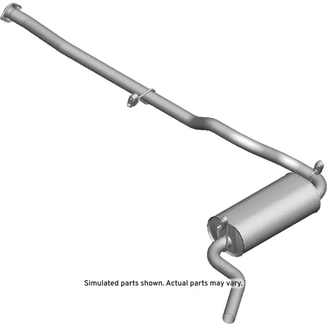 84908957 - : Exhaust Muffler with Exhaust Pipe for Chevrolet: Express 2500, Express 3500, Express 4500 | GMC: Savana 2500, Savana 3500, Savana 4500 Image