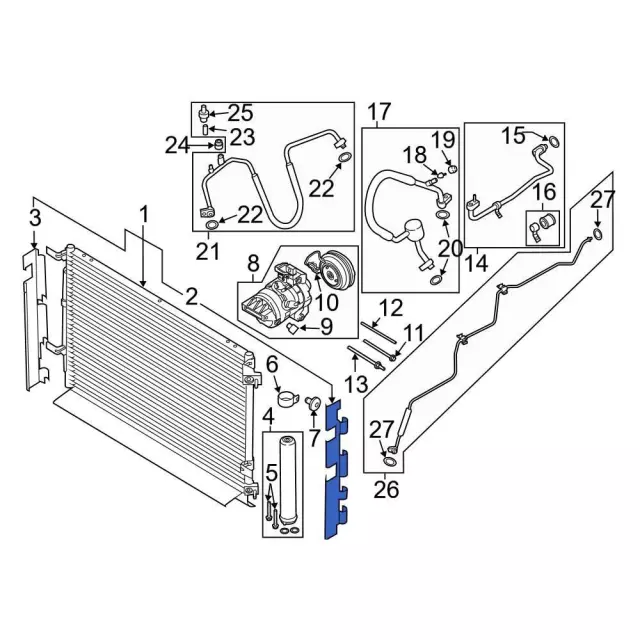 A/C Condenser Seal - Ford (KR3Z-19E572-G)