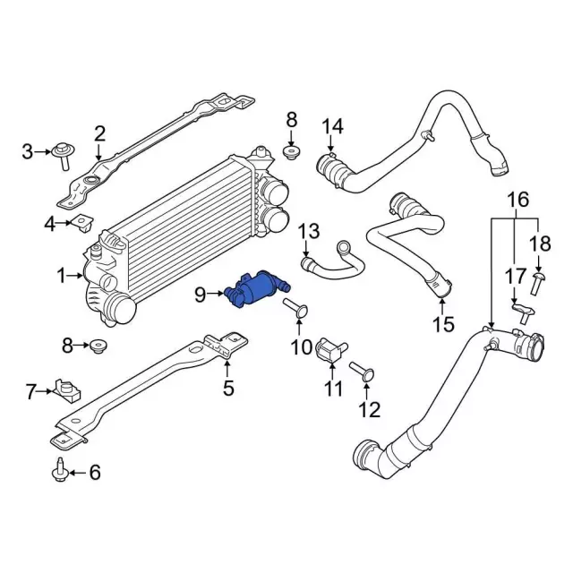 Adapter Turbo To Exhaust Bra - Ford (FL3Z-9V456-C)