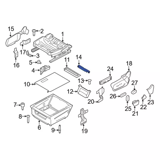 Cover Seat Track - Ford (BK2Z-5461748-CF)
