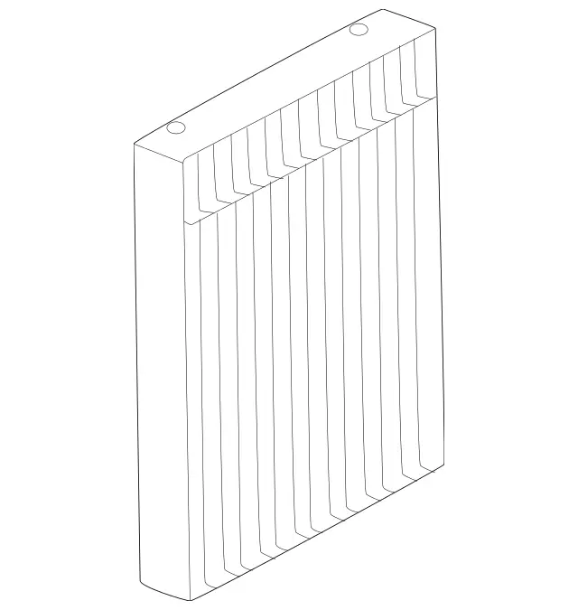 2238353400 - Heating and Ventilation: Fine Particle Filter for Mercedes-Benz: 350SD, EQE 350, EQE 350+, EQE 500, EQE AMG, EQS 450, EQS 450 SUV, EQS 450+, EQS 450+ SUV, EQS 580, EQS 580 SUV, EQS AMG, Maybach EQS 680 SUV, Maybach S580, Maybach S680, S580, S580e Image
