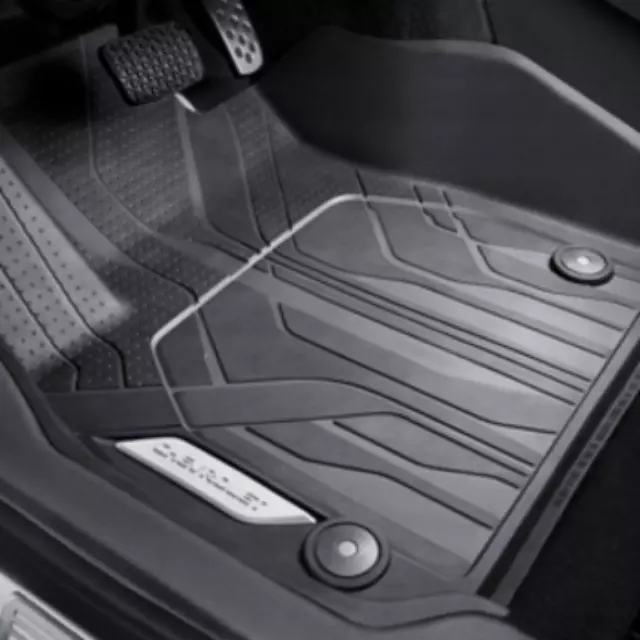 84284421 - : GM Accessories 84284421 - Front Premium All-Weather Floor Liners in Jet Black with Chevrolet Script [2016+ Malibu] for Chevrolet: Malibu Image