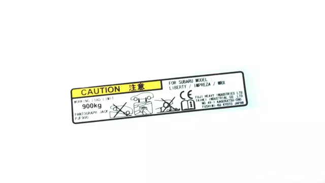 97034FJ003 - Body: Caution Label for Subaru: Crosstrek, Impreza, WRX, WRX STI, XV Crosstrek Image