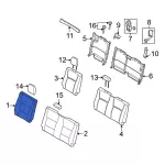 NL3Z1666600BA - Body: Seat Back Cover for Ford: F-150, F-150 Lightning, F-250 Super Duty, F-350 Super Duty, F-450 Super Duty Image