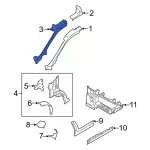LK4Z6102525B - Body: Inner Windshield Pillar for Ford: E-Transit, Transit-150, Transit-250, Transit-350, Transit-350 HD Image