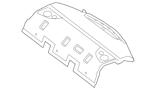 2136908705 - Trim: Trim, Rear Shelf for Mercedes-Benz Image
