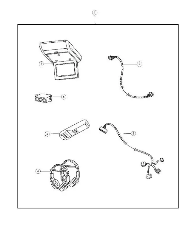 82211942 - Mopar Accessories - Component Parts: Monitor W/o Dvd Media System for Mopar Image