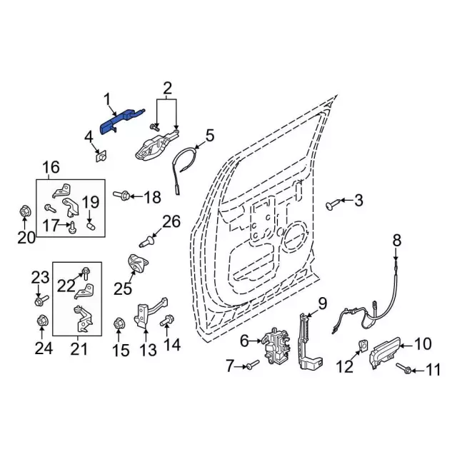 ナイトループパーツ NL3Z-1526685-F - Handle Base 2021-2025 Ford | Ford Parts Direct