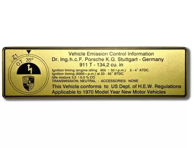 91100650901 - : Sticker Ignition Timing for Porsche Image