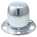 HC227 - : Derby Style Hub Cover Closed End 4.25" Wheel Bore Steel Chrome Plated Bulk for Gorilla Automotive Image