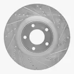 63154089R - : DFC Brake Rotor - Drilled and Slotted - Silver for DYNAMIC FRICTION Image