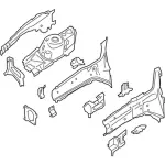 DV4Z16054F - Body: Apron/Rail Assembly for Ford: Transit Connect Image