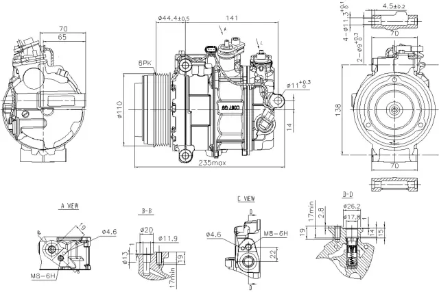 890749 - : Nissens A/C Compressor for NISSENS Image