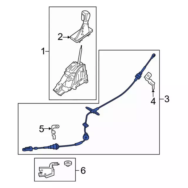 GV6Z7E395M - : Shift Control Cable for Ford: Escape Image