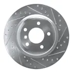 63131070R - : DFC Brake Rotor - Drilled and Slotted - Silver for DYNAMIC FRICTION Image