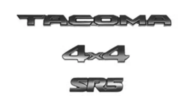PT9483521102 - Exterior: Exterior Badge, Tacoma Black Emblem Overlays for Toyota: Tacoma Image