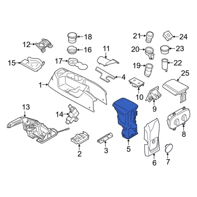 Panel Assembly Console - Ford (DT1Z-61045A36-AD)