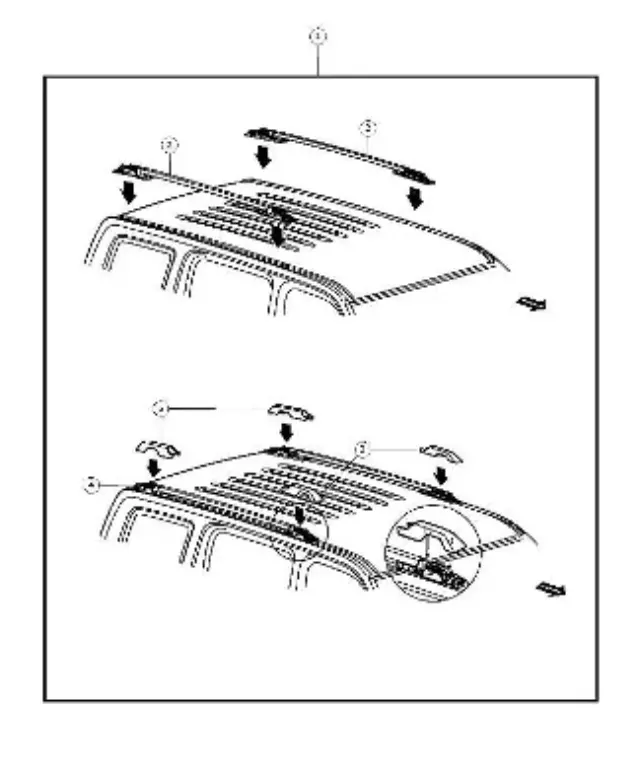Sport - Rail Mount Rack Kit - Mopar (82211137AB)