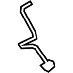 8L8Z17408A - Body: Rear Hose for Ford Image