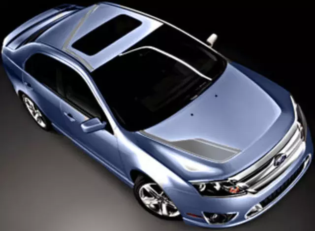 AE5Z5420000AB - Exterior: Racing Stripes W/ Spoiler - Silver for Ford: Fusion Image