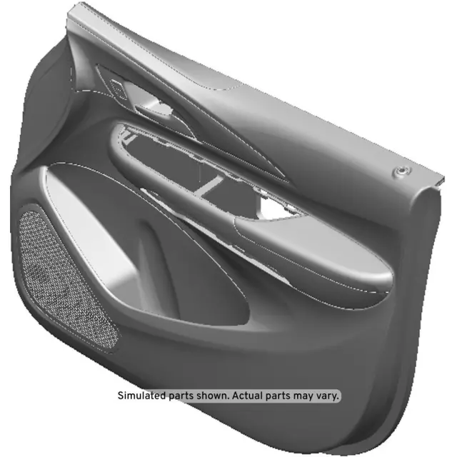 42645203 - : Light Ash Gray Front Passenger Side Door Trim for Chevrolet: Bolt EV Image