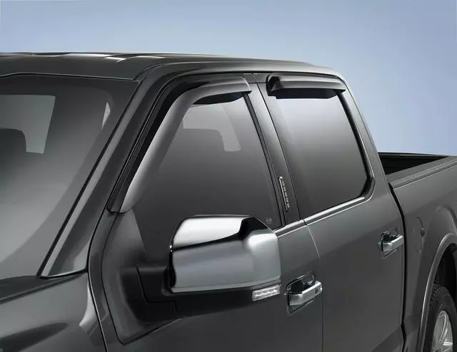 VGL3Z18246B - : Side Window Deflector - Super Cab for Ford: E-350 Super Duty, E-450 Super Duty, F-150, F-250 Super Duty, F-350 Super Duty, F-450 Super Duty, F-550 Super Duty Image