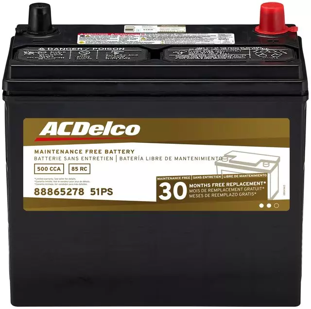 51PS - Electrical, Charging and Starting: Battery for Acura: Integra | Chevrolet: Sprint | Chrysler: Conquest | Dodge: Colt, Conquest, Raider, Ram 50 | Honda: Accord, Civic, CR-V, CRX, Insight, S2000, Wagovan | Hyundai: Excel | Mitsubishi: Cordia, Galant, Mighty Max, Mirage, Montero, Starion, Van | Scion: iQ | Suzuki: Samurai, Sidekick, Swift Image