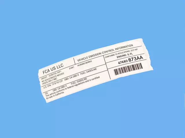 47480873AA - Labels: Veci Label Label for Dodge: Durango Image