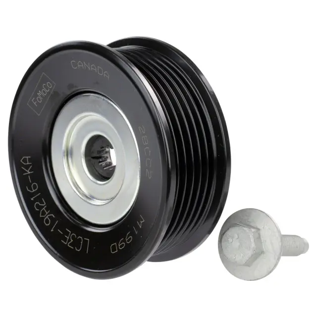 YS381 - Cooling System: Motorcraftâ„¢ Idler Pulley for Ford: E-350 Super Duty, E-450 Super Duty, F-250 Super Duty, F-350 Super Duty, F-450 Super Duty, F-550 Super Duty Image