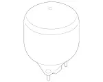 2213280015 - Springs, Suspension and Hydraulics: Pressure Reservoir for Mercedes-Benz Image