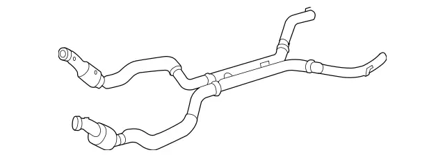 2304903819 - Exhaust System: Exhaust Pipe for Mercedes-Benz Image