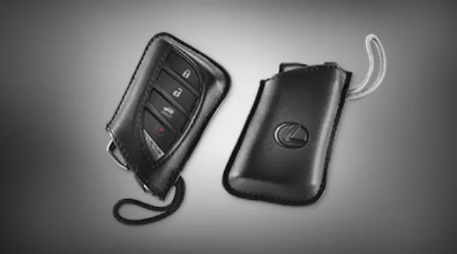 PT42000184F1 - Security: Key Gloves - Black W/Black - F Logo for Lexus: ES250, ES300h, ES350, LS500, LS500h, NX250, NX350, NX350h, NX450h+ Image