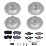 ESK4554 - : Genuine Geomet Coated Rotors, ECE-R90 Brake Pads + Hardware Kit for PowerStop Image