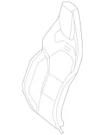 17691039029J43 - Body: Seat Back Cover for Mercedes-Benz Image