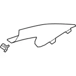 BT4Z7803599AA - Body: Windshield Pillar Trim for Ford: Edge Image